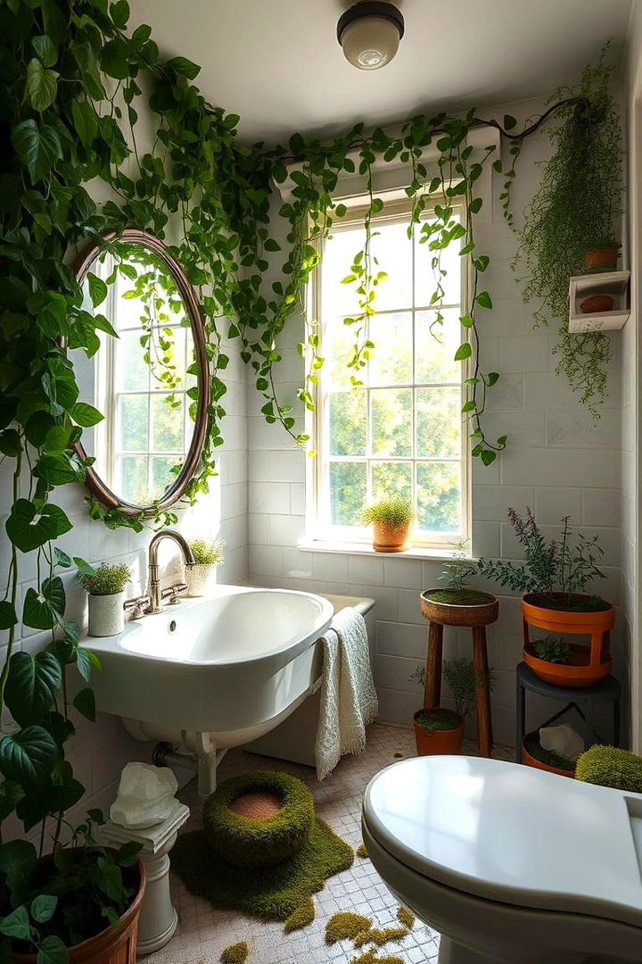 Ivy and Magic Inspired Greenery - 22 Harry Potter Bathroom Ideas