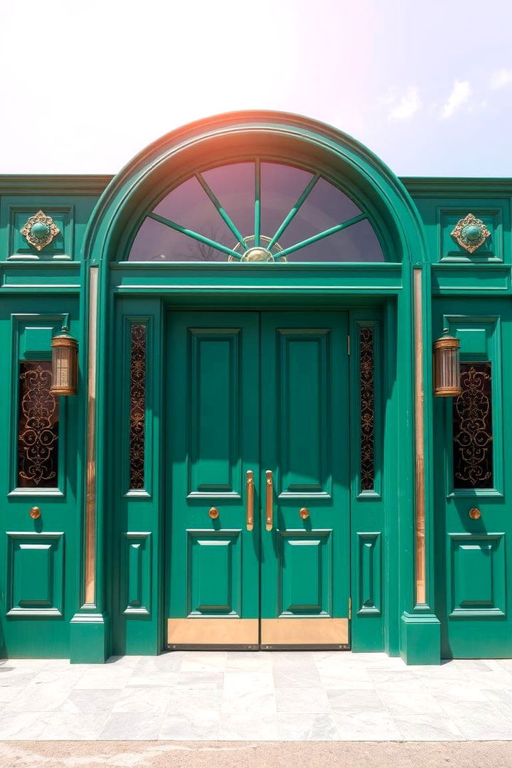 Jade Jewel Statement - 22 Green Front Door Ideas