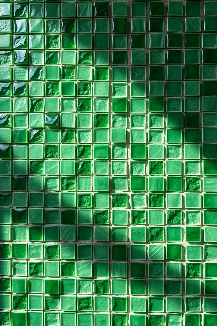 Jade Mosaic Magic - 22 Green Bathroom Tile Ideas