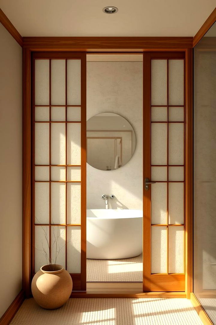 Japanese Shoji Styled Doors - 22 Bathroom Door Ideas