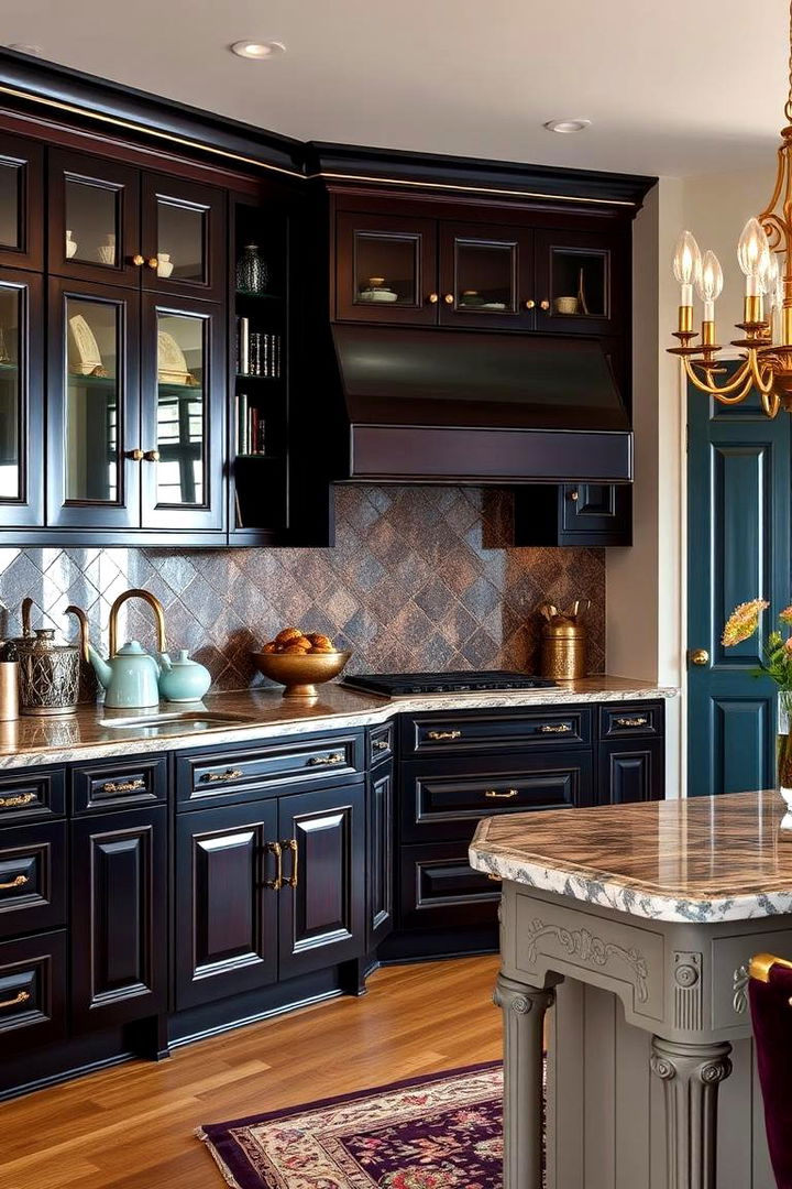 Jewel Toned Brilliance - 22 Kitchen Cabinet Color Ideas