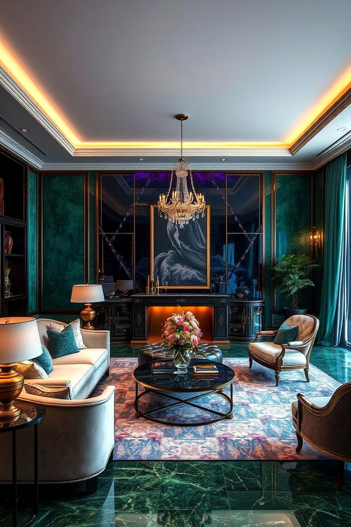 Jewel Toned Elegance - 22 Colorful Living Room Ideas
