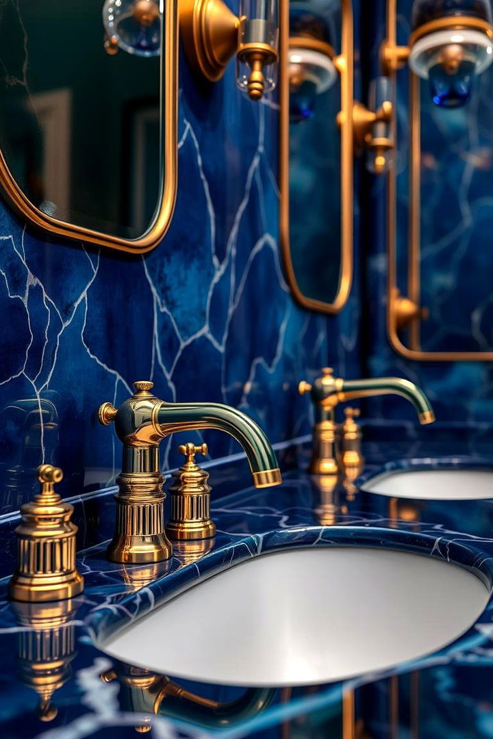 Jewel Toned Finishes - 22 Colorful Bathroom Ideas