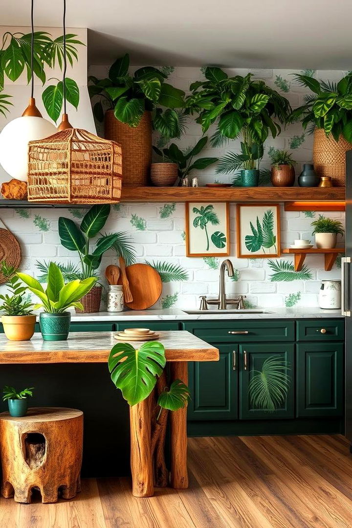 Jungle Inspired Accents - 22 Tropical Kitchen Ideas