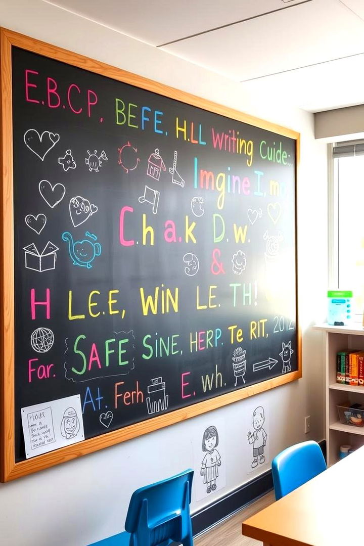 Kids Learning Chalkboard Concepts - 22 Chalkboard Ideas