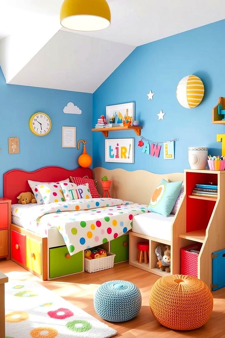 Kids Playful Corner Bed - 22 Corner Bed Ideas