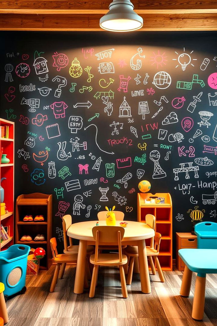 Kids Playroom Chalkboard Wall - 22 Chalkboard Wall Ideas