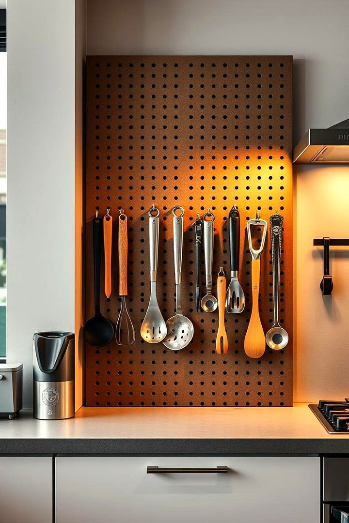 Kitchen Utensil Holder Pegboard - 22 Pegboard Ideas
