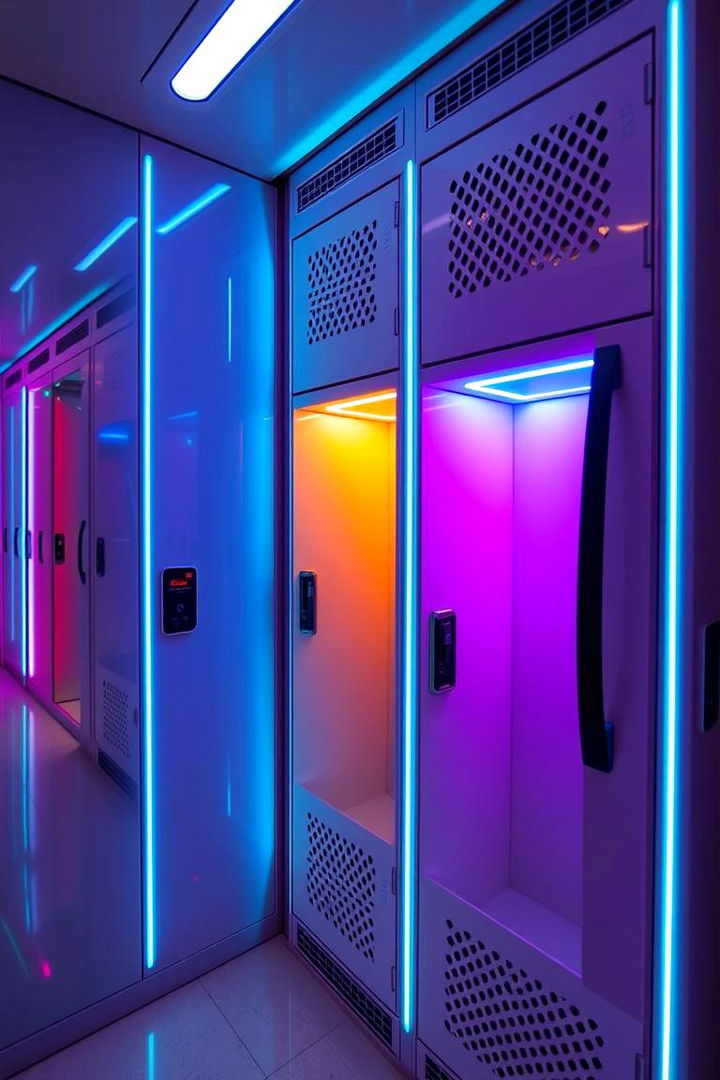 LED Accent Lighting - 22 Locker Decor Ideas
