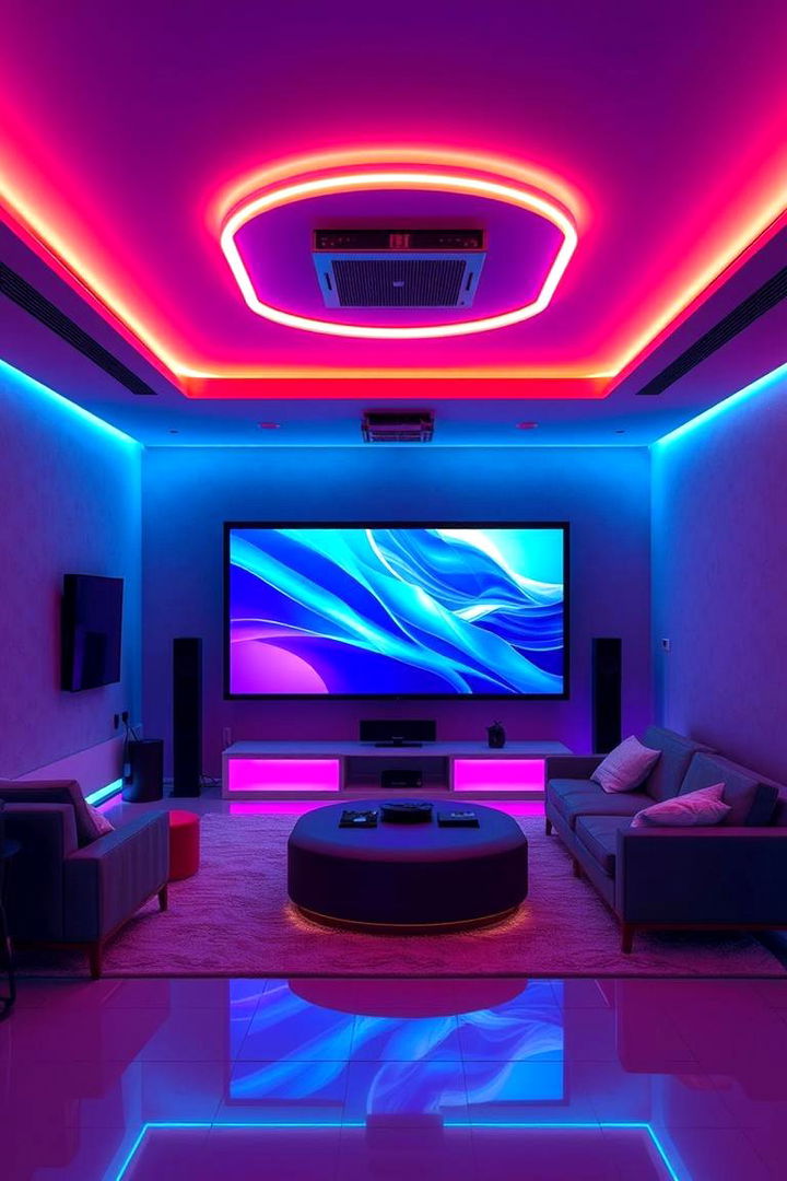 LED Ambient Lighting - 22 Media Room Ideas