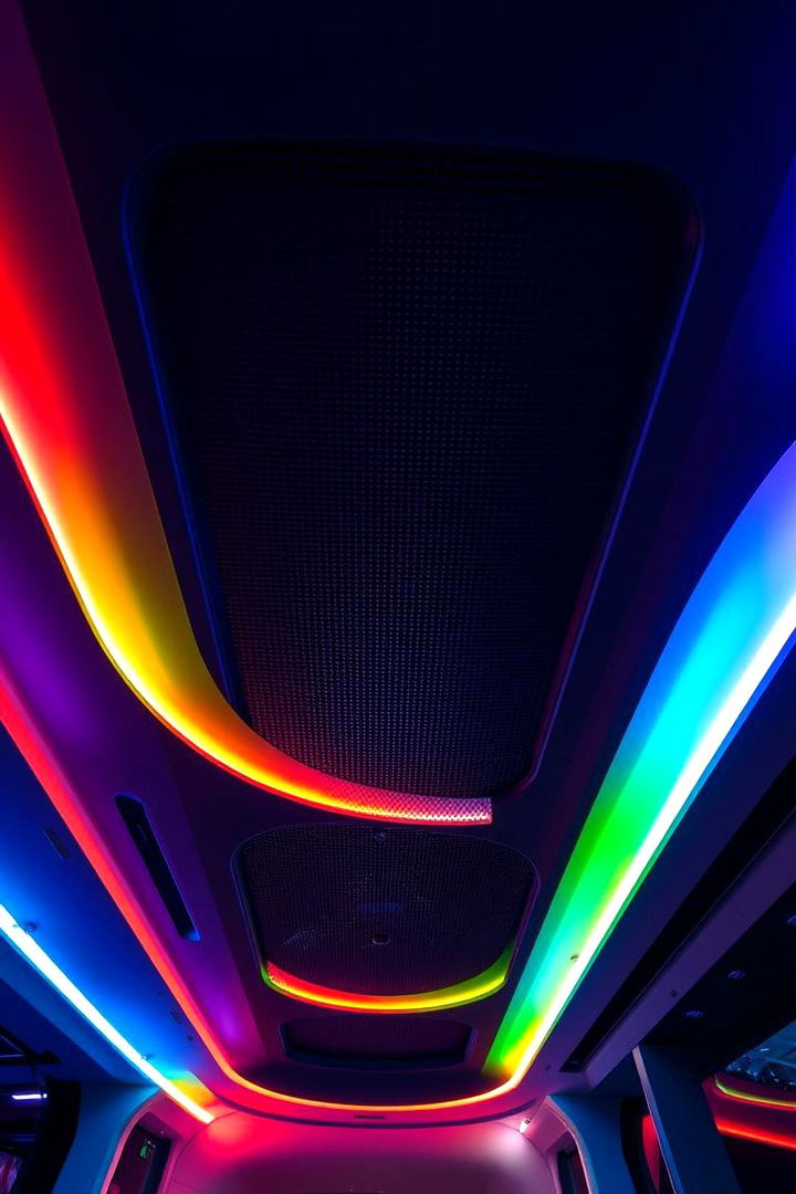 LED Enhanced Black Ceiling - 22 black ceiling ideas