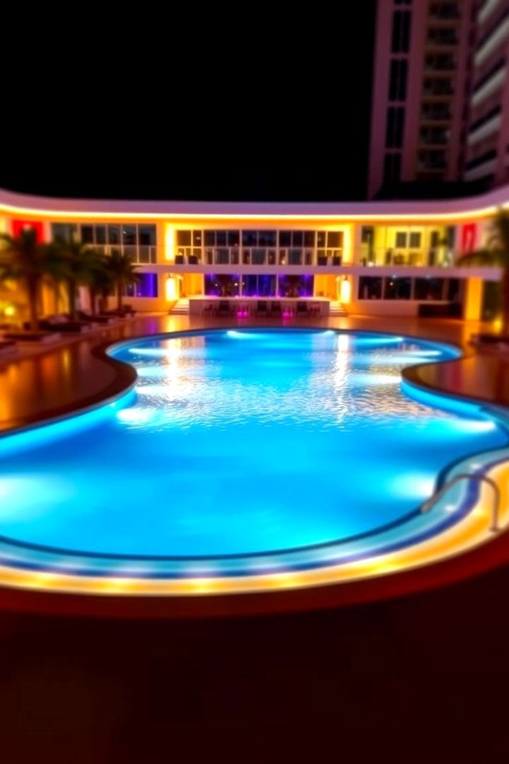 LED Illumination Lagoon Pool - 22 Lagoon Pool Ideas
