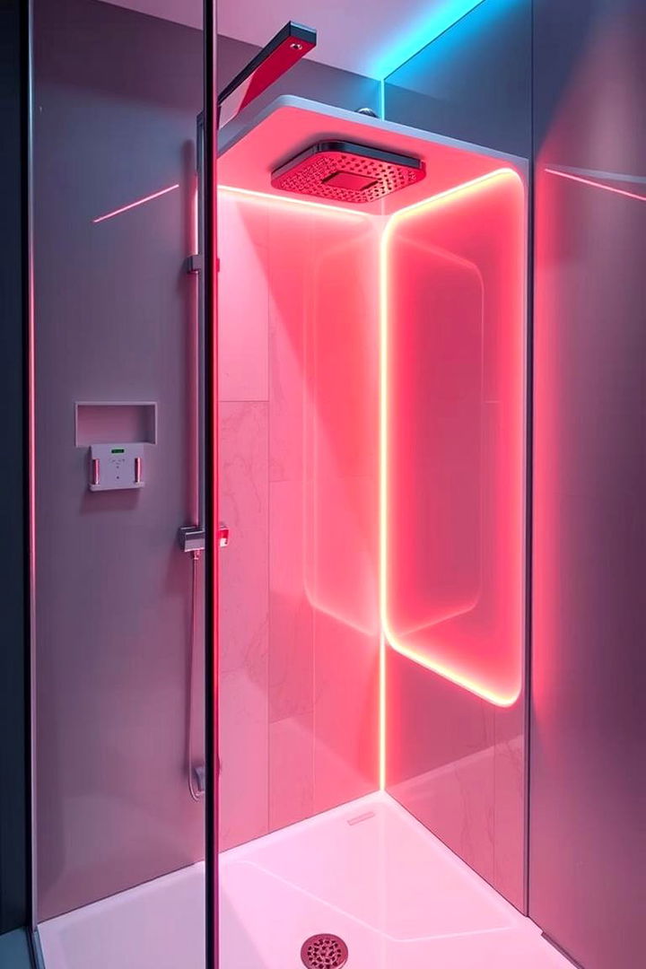 LED Light Infused Niche - 22 Shower Niche Ideas