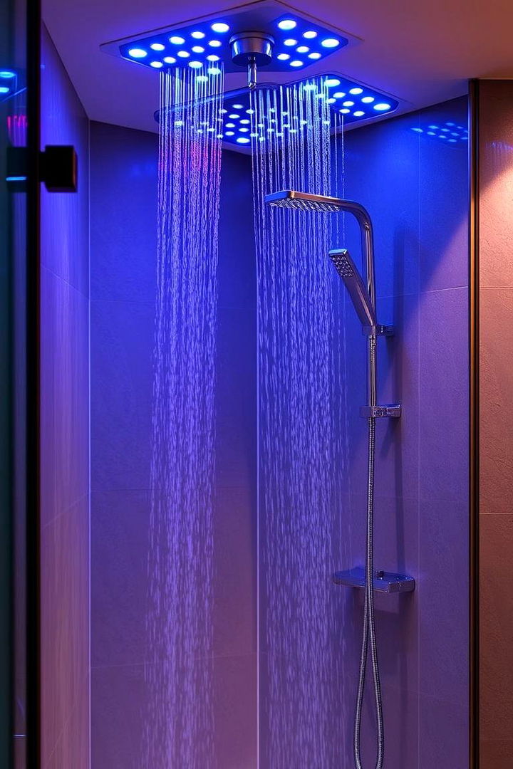 LED Lighting Enhancements - 22 Double Shower Ideas
