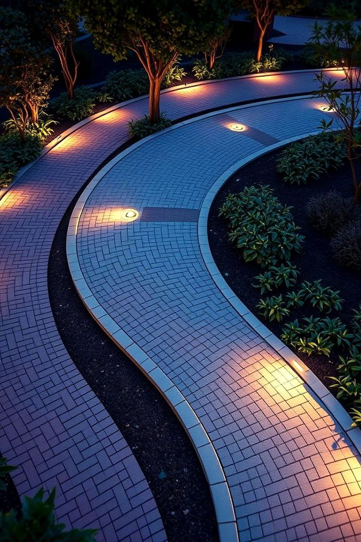 LED Lit Curved Walkway Experience - 22 Curved Walkway Ideas