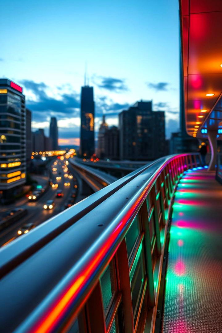 LED Lit Elevated Lane - 22 Elevated Walkway Ideas