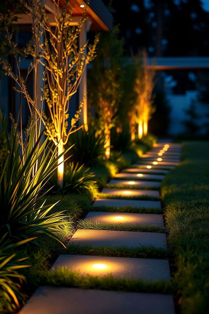 LED Lit Garden Path - 22 Garden Path Ideas