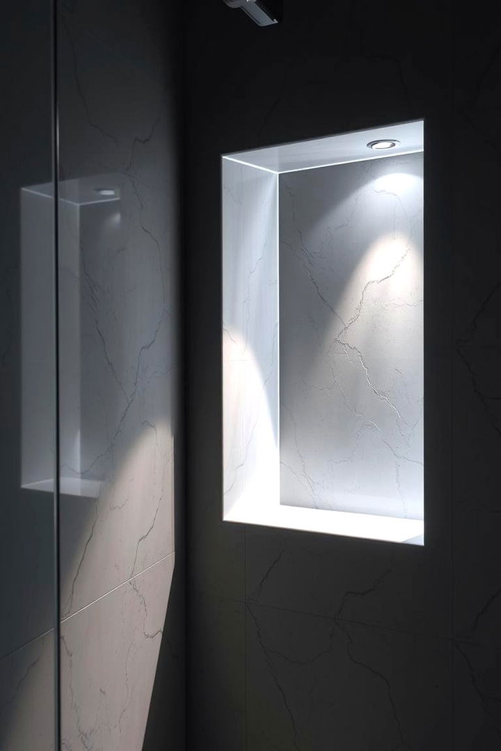 LED Lit Shower Niches - 22 Modern Shower Ideas