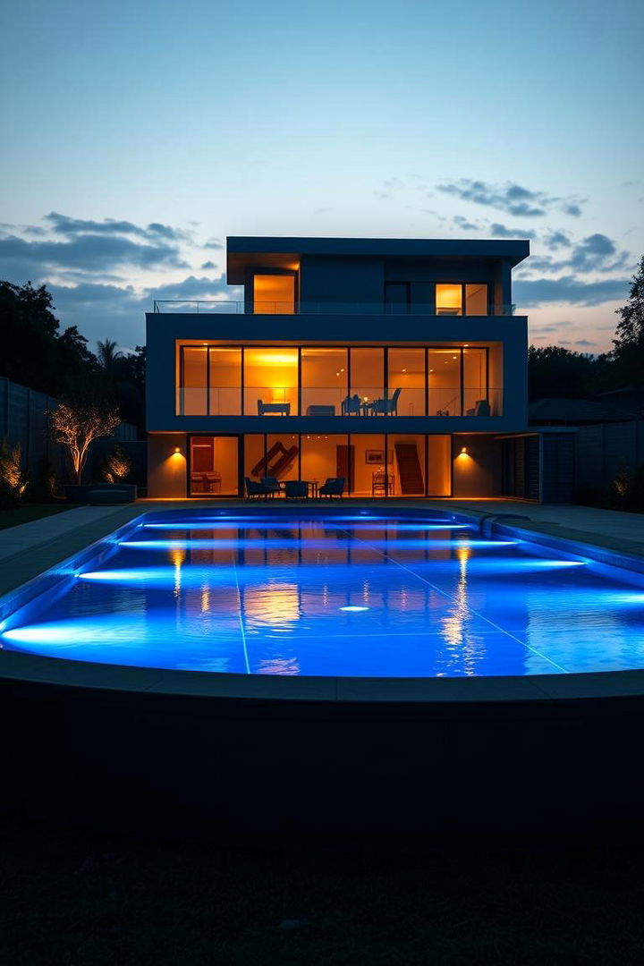 LED Pool Lighting Brilliance - 22 above ground pool ideas