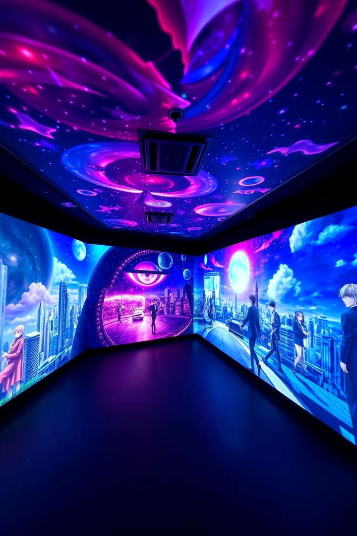 LED Projections for Immersive Anime Scenes - 22 Anime Room Ideas