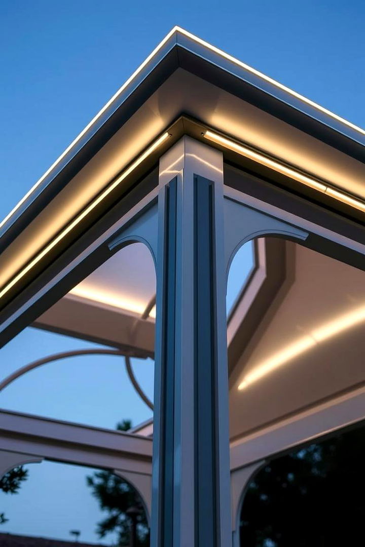 LED Rope Lighting Elegance - 22 Gazebo Lighting Ideas