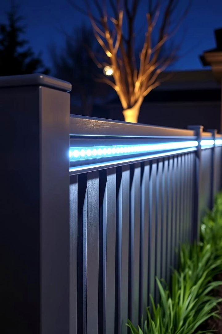 LED Strip Fence Lighting - 22 Fence Lighting Ideas