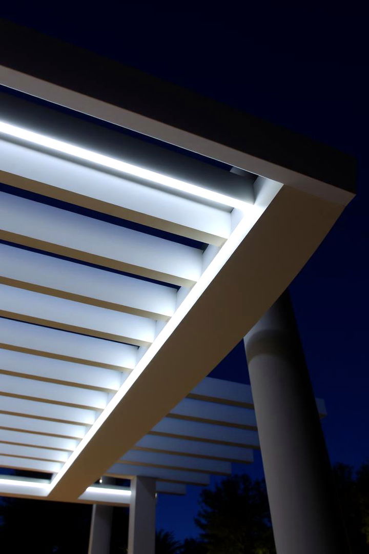 LED Strip Illumination - 22 Pergola Lighting Ideas