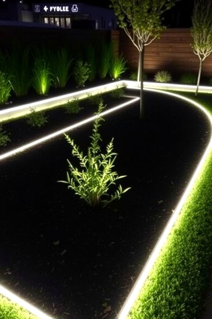 LED Strip Landscape Accents - 22 Landscape Lighting Ideas