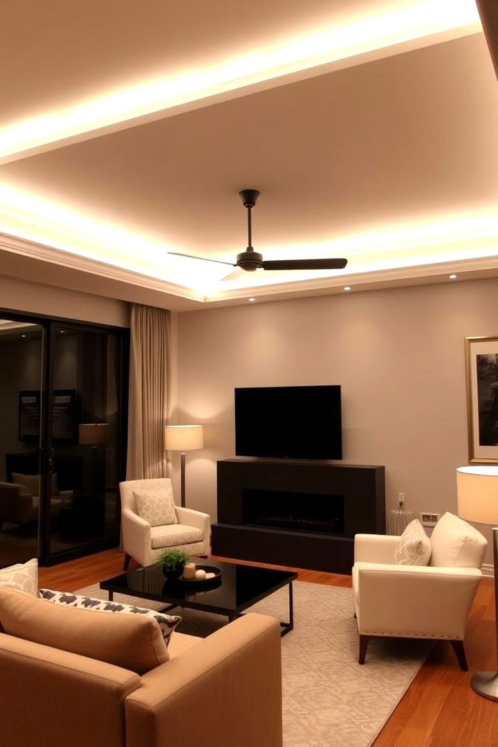LED Strip Lighting for Mood - 22 Living Room Lighting Ideas