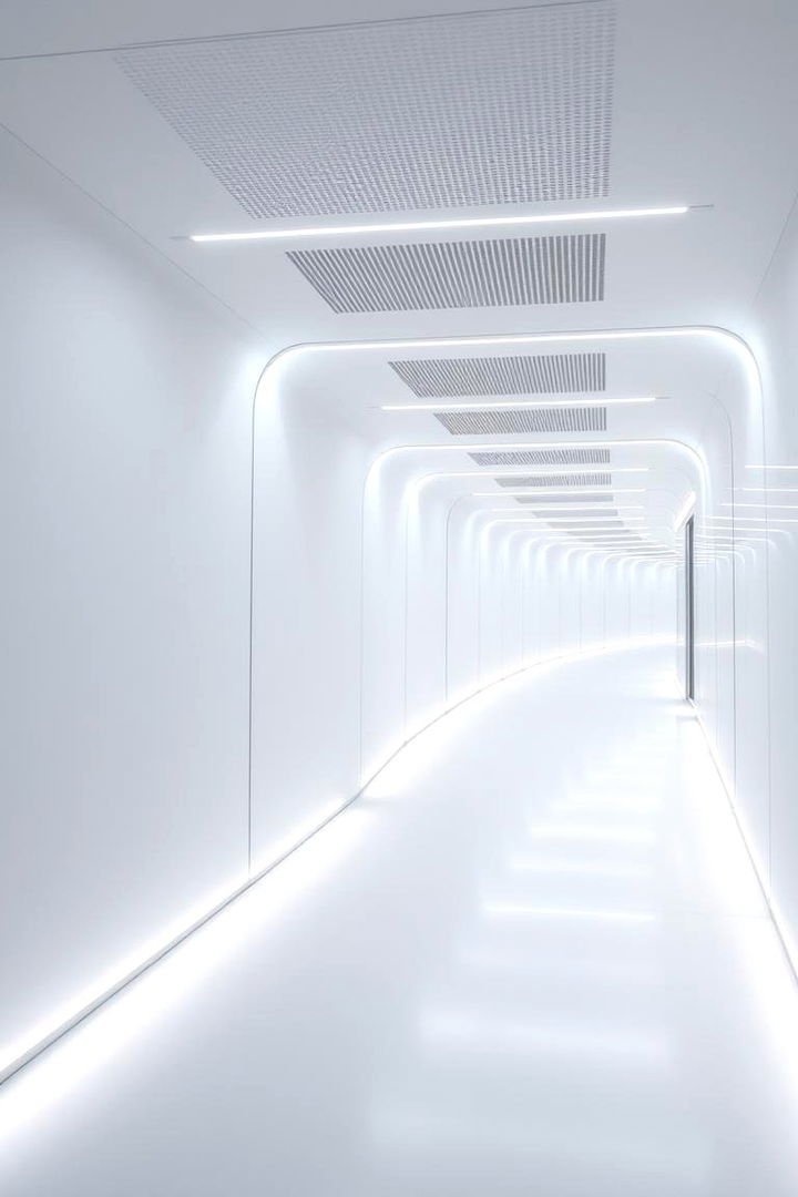 LED Strip Lights for Contemporary Charm - 22 Narrow Hallway Ideas