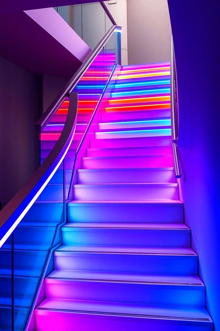 LED Strip Magic - 22 Staircase Lighting Ideas