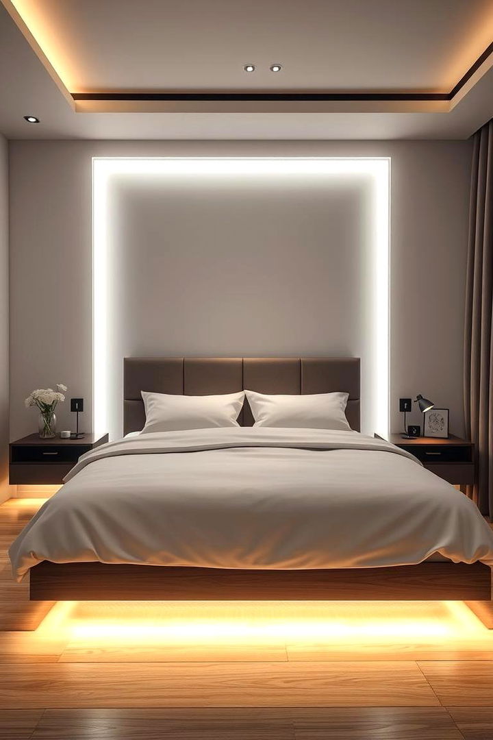 LED Under Bed Lighting Accents - 22 Minecraft Themed Bedroom Ideas