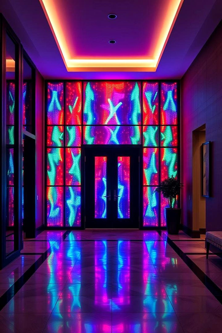 LED Wall Panels for Artistic Effect - 22 Entryway Lighting Ideas