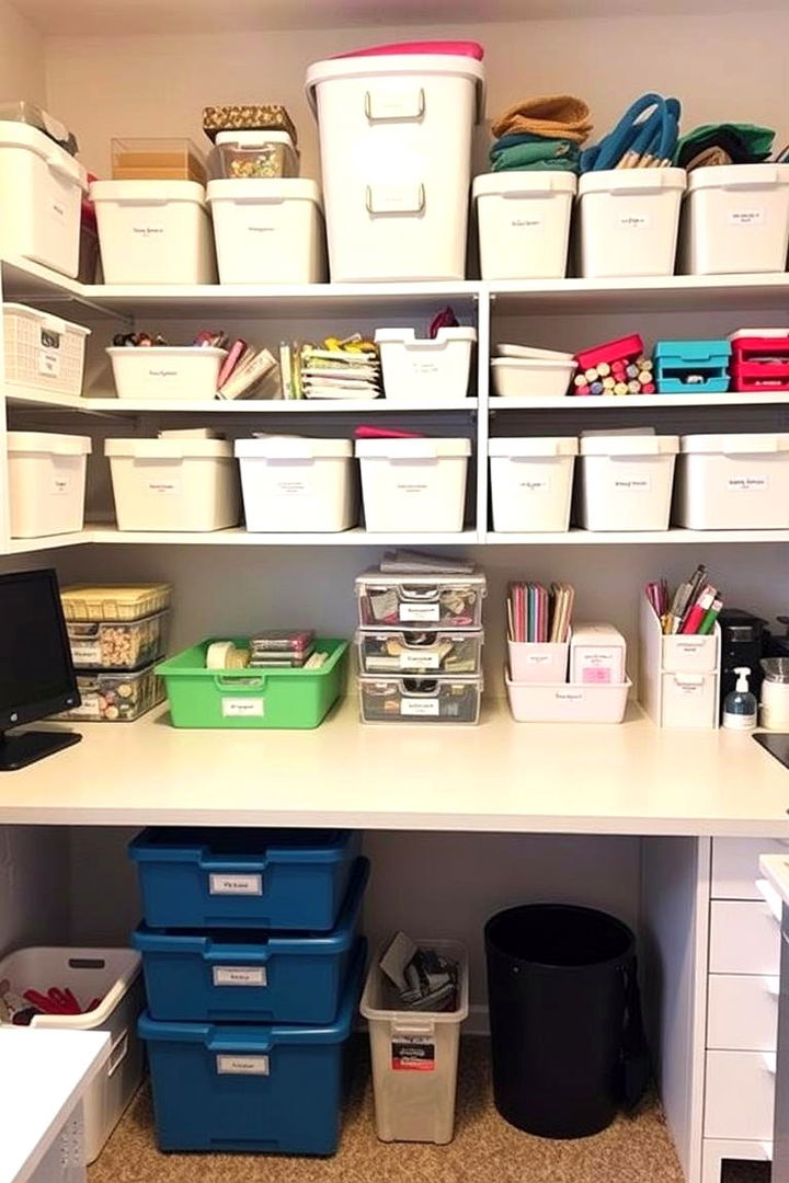 Label Everything for Quick Identification - 22 Craft Room Organization Ideas