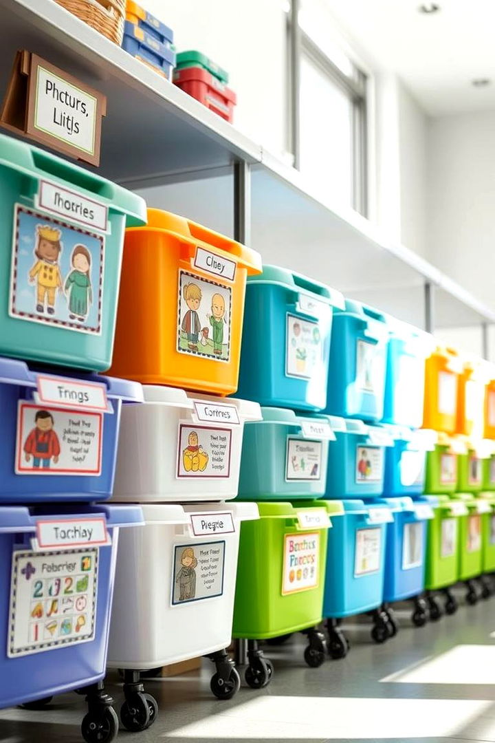Labeled Storage Bins - 22 Toy Storage Ideas
