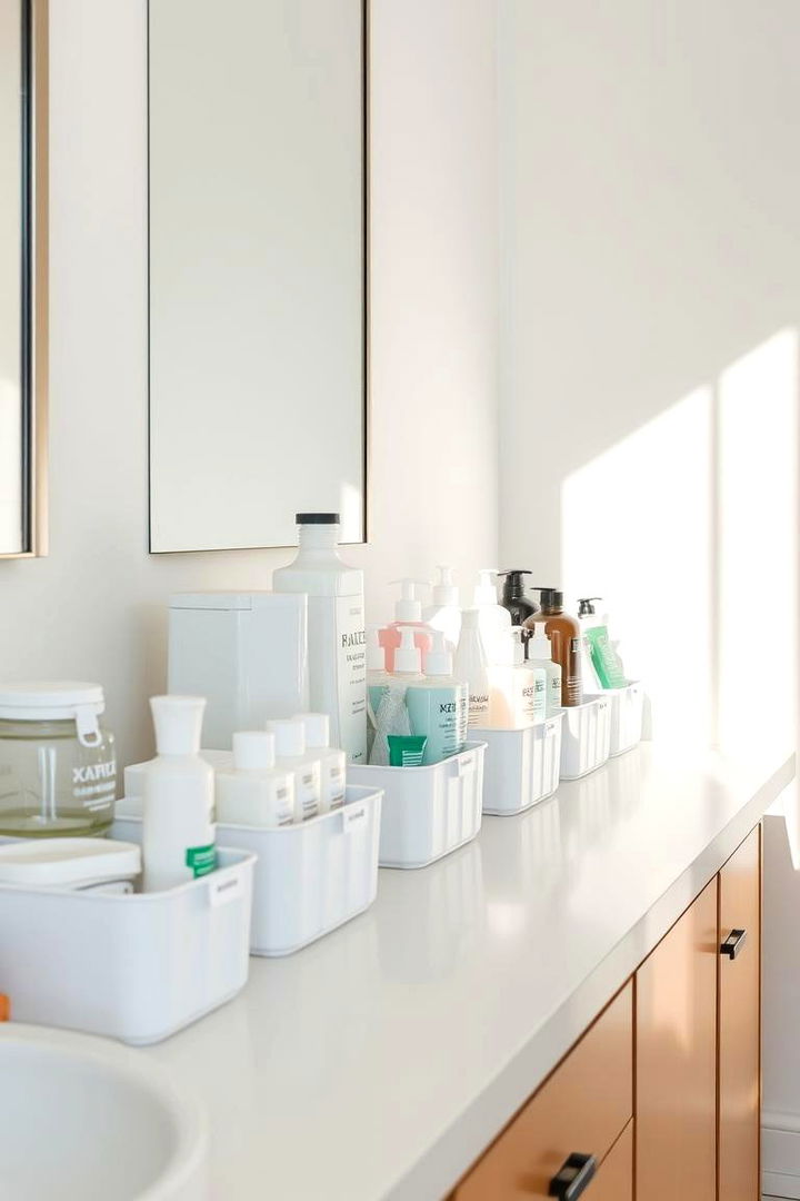 Labeling Systems for Effortless Tidiness - 22 Bathroom Counter Organization Ideas