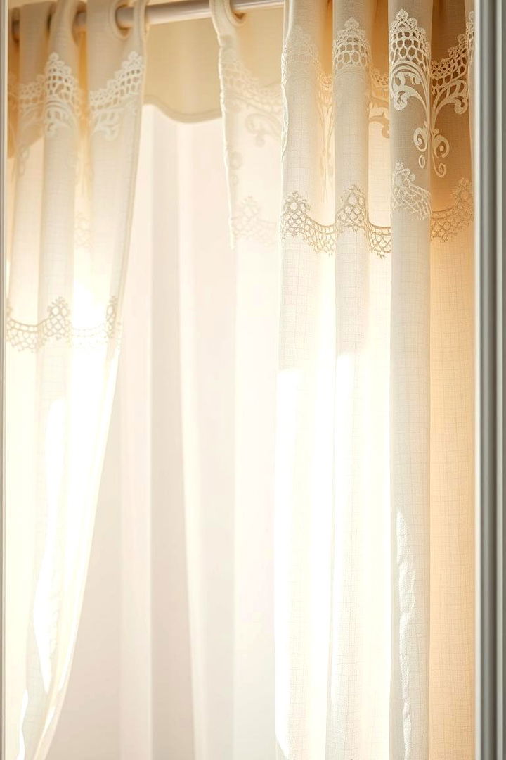 Lace Trimming Delicacy - 22 closet curtain ideas
