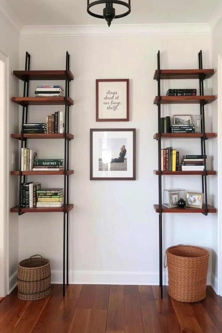 Ladder Shelves for Books and Decor - 22 Entryway Ideas