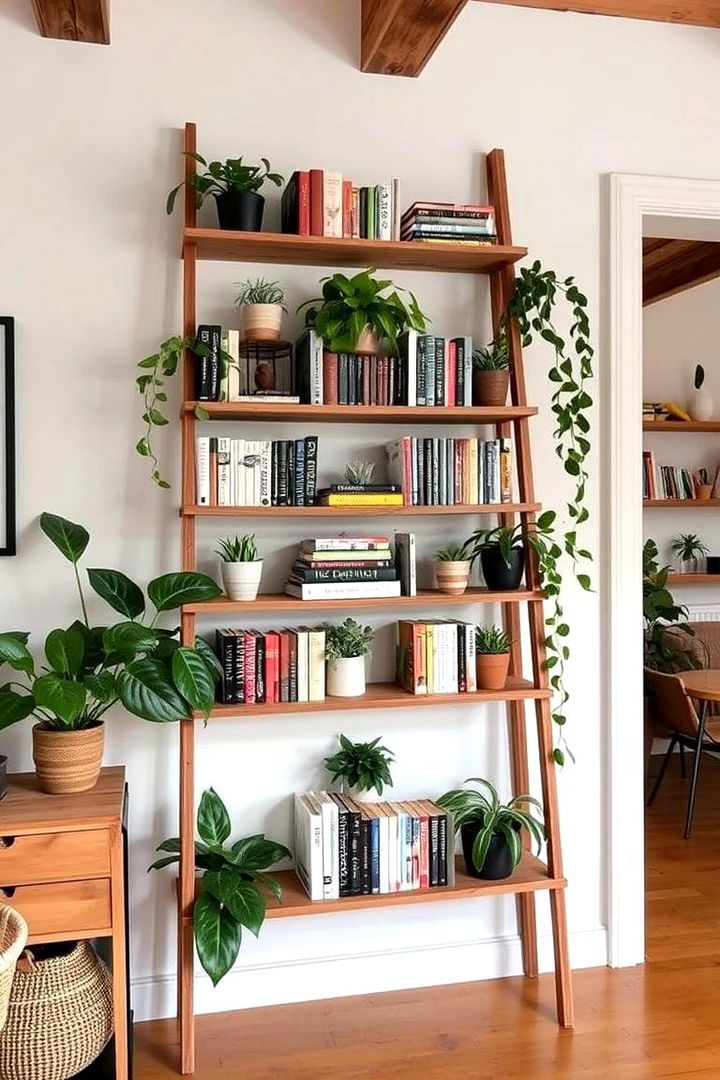 Ladder Shelving Displays - 22 Small Apartment Storage Ideas