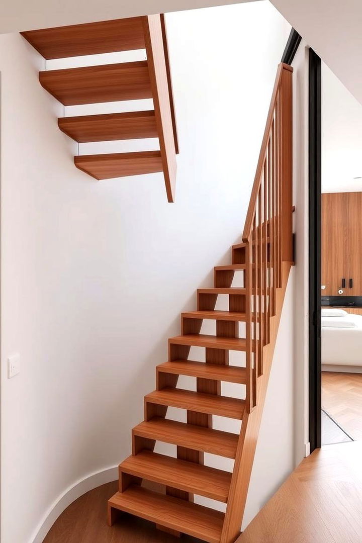 Ladder Style Staircase - 22 Wooden Staircase Ideas