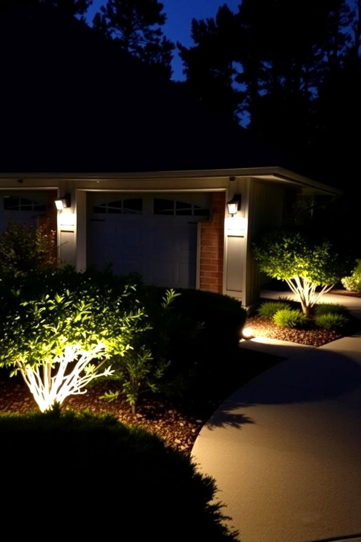 Landscape Accent Lighting Integration - 22 Exterior Garage Lighting Ideas