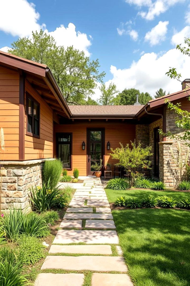 Landscape Harmony - 22 Home Designs Using Natural Clay Siding Colors