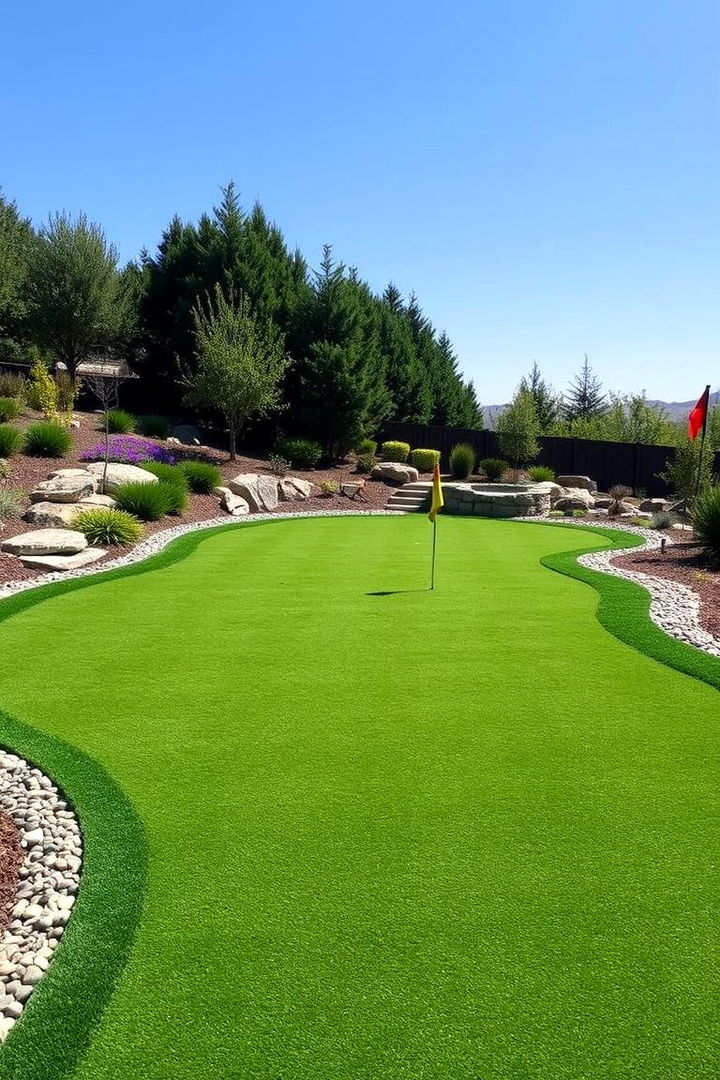 Landscaping Integrated Putting Green - 22 Backyard Putting Green Ideas