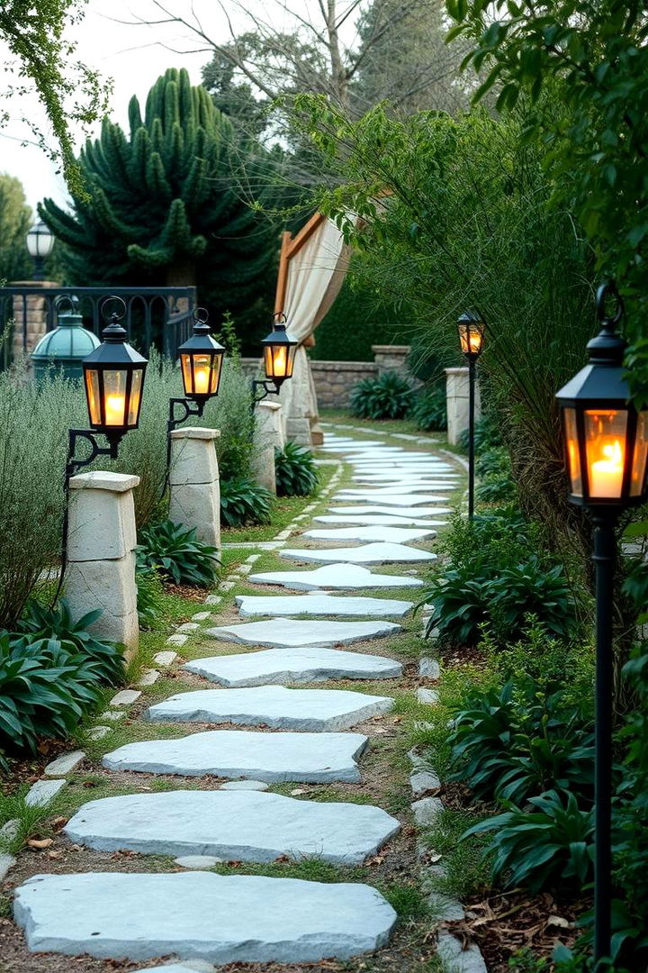 Lantern Lit Pathways - 22 Cottagecore House Exterior Ideas