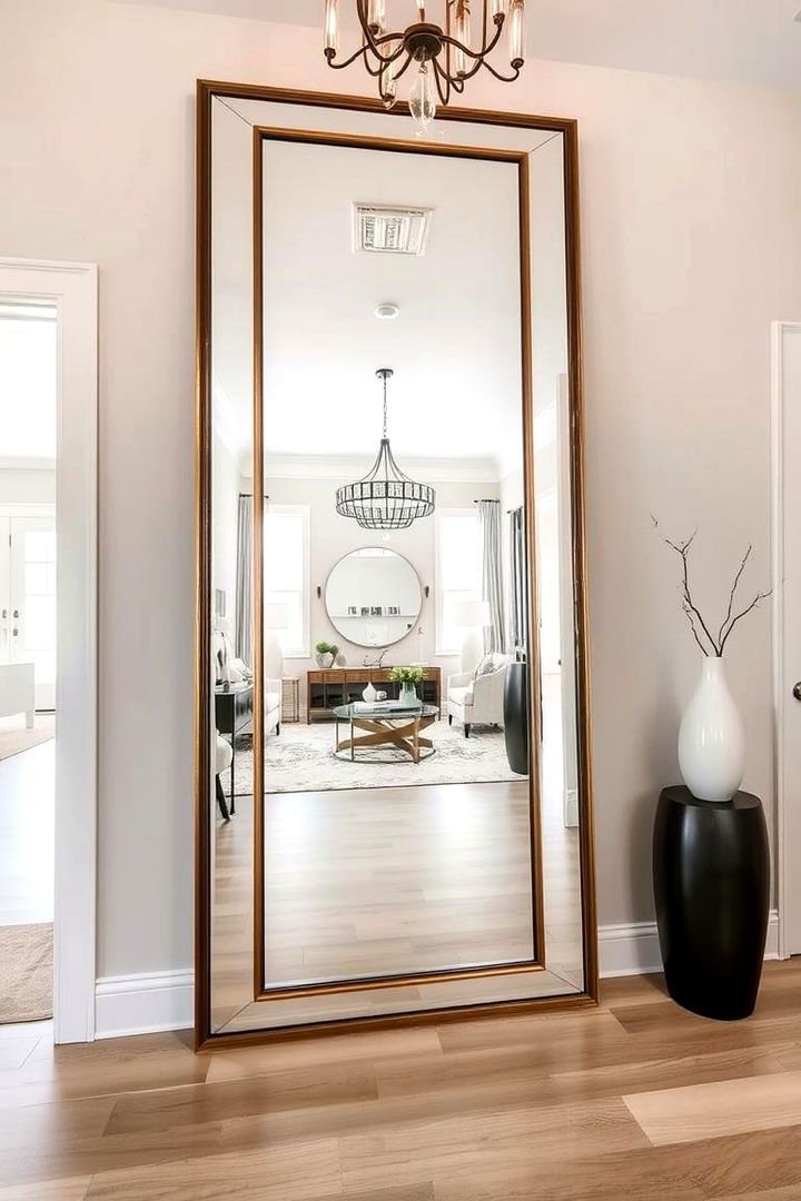 Large Floor Mirror Statement - 22 Entryway Mirror Ideas