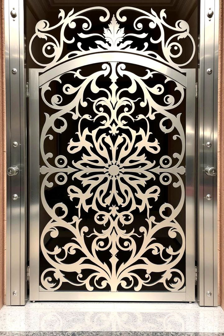 Laser Cut Decorative Masterpiece - 22 Metal Garden Gate Ideas
