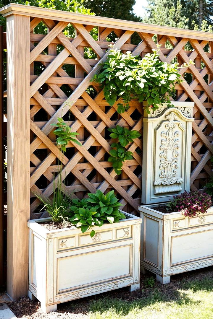 Lattice Fences with Planter Boxes - 22 Lattice Fence Ideas
