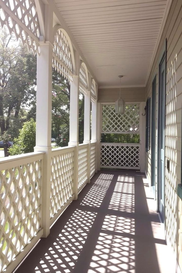 Lattice and Patterned Railings - 22 Front Porch Railing Ideas