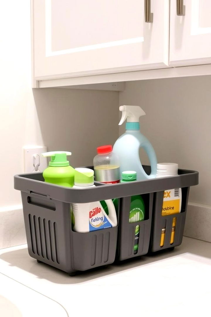 Laundry Basket Caddies for Organized Detergents - 22 Laundry Basket Storage Ideas
