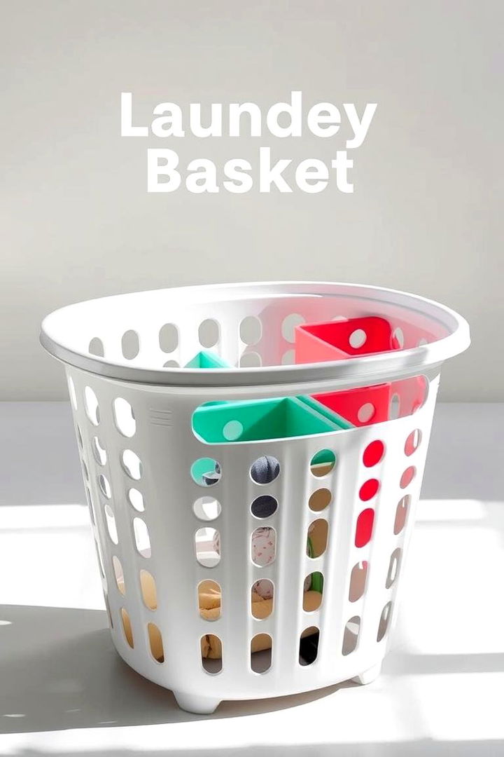 Laundry Baskets with Dividers for Better Separation - 22 Laundry Basket Storage Ideas